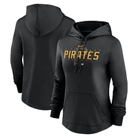 Sweat à capuche Performance d'avant-match Nike Pittsburgh Pirates Authentic Collection pour femme, noir