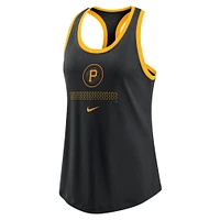 Débardeur à dos nageur Nike noir Pittsburgh Pirates City Connect pour femme