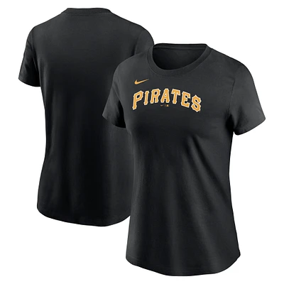 T-shirt Nike noir pour femme avec logo Fuse des Pirates de Pittsburgh