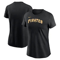 T-shirt Nike noir pour femme avec logo Fuse des Pirates de Pittsburgh