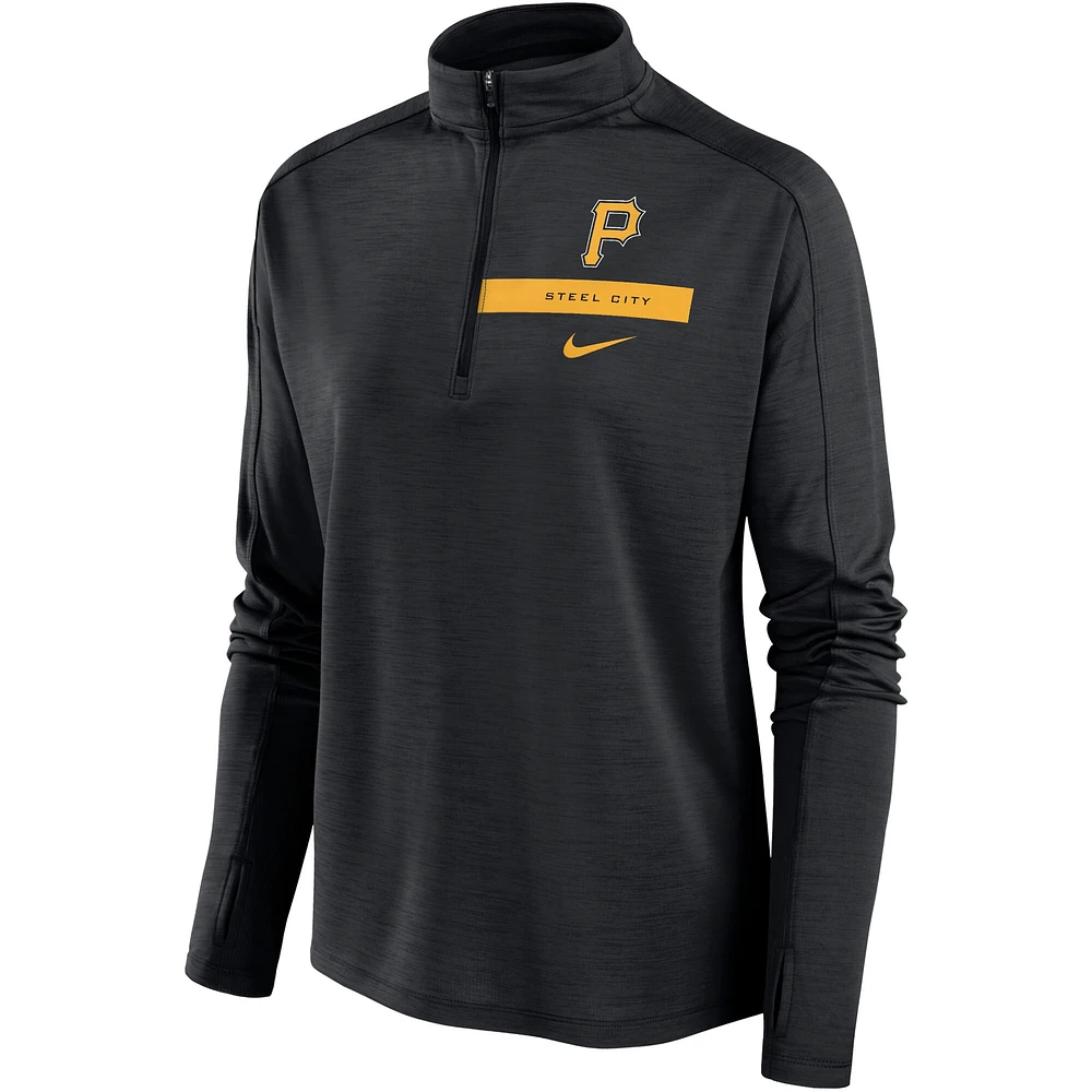 NUT PIRATE NOIR FEMME NIKE PRIMETIME LOCAL TOUCH 1/2 ZIP PACER TOP JACLADQZP