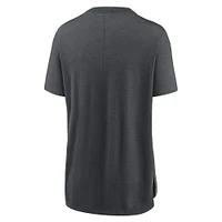 T-shirt à trois mélanges pour femme Nike Heather Charcoal Pittsburgh Pirates Authentic Collection Early Work