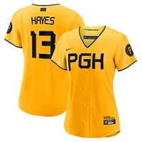 Maillot de joueur réplique Nike Ke'Bryan Hayes doré des Pittsburgh Pirates City Connect pour femme