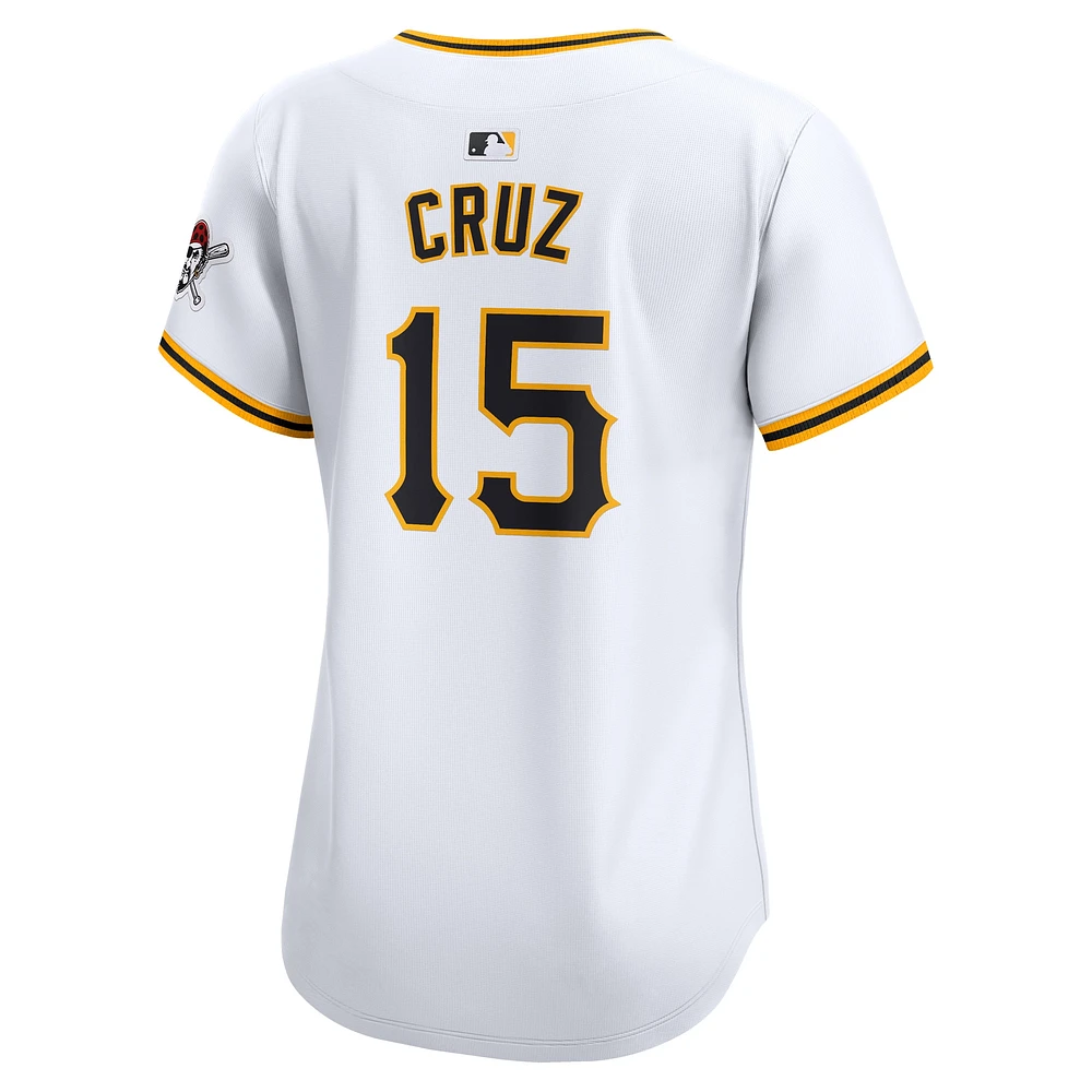 Maillot de joueur Nike Oneil Cruz Pittsburgh Pirates Home Limited pour femme, blanc