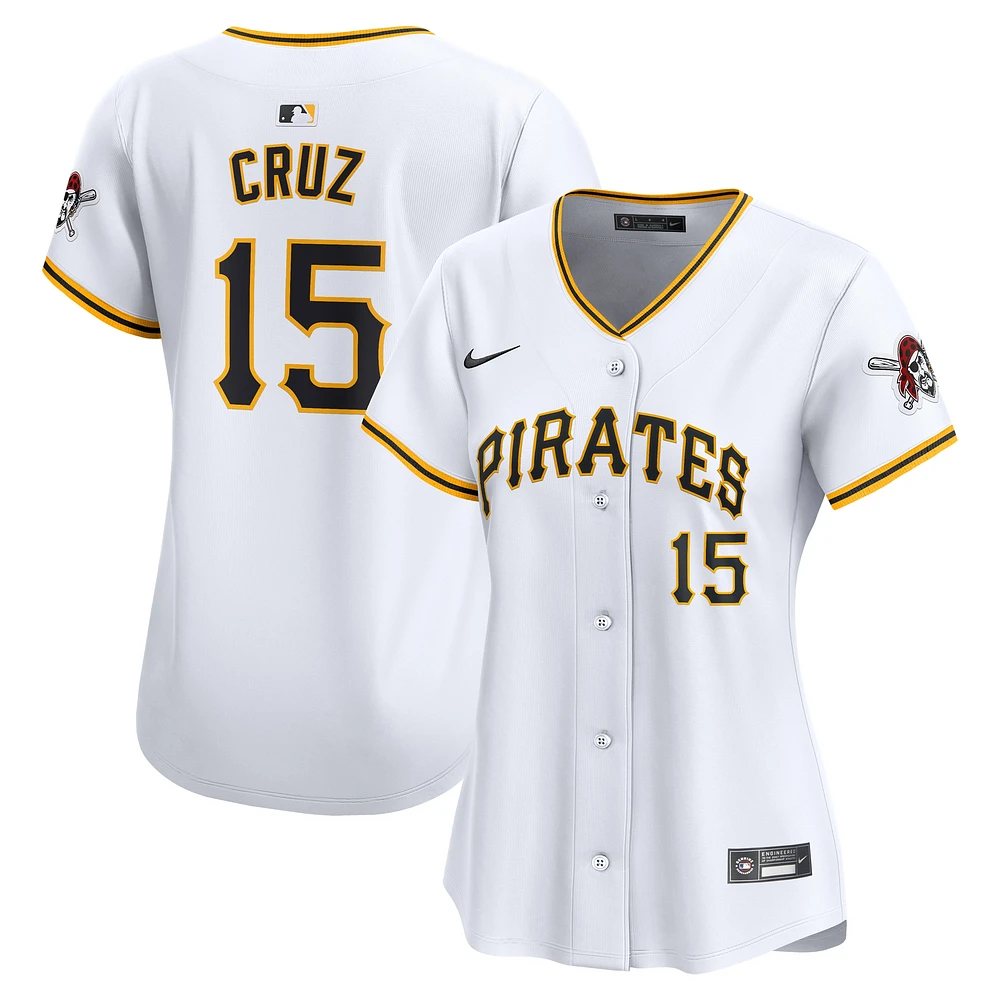 Maillot de joueur Nike Oneil Cruz Pittsburgh Pirates Home Limited pour femme, blanc