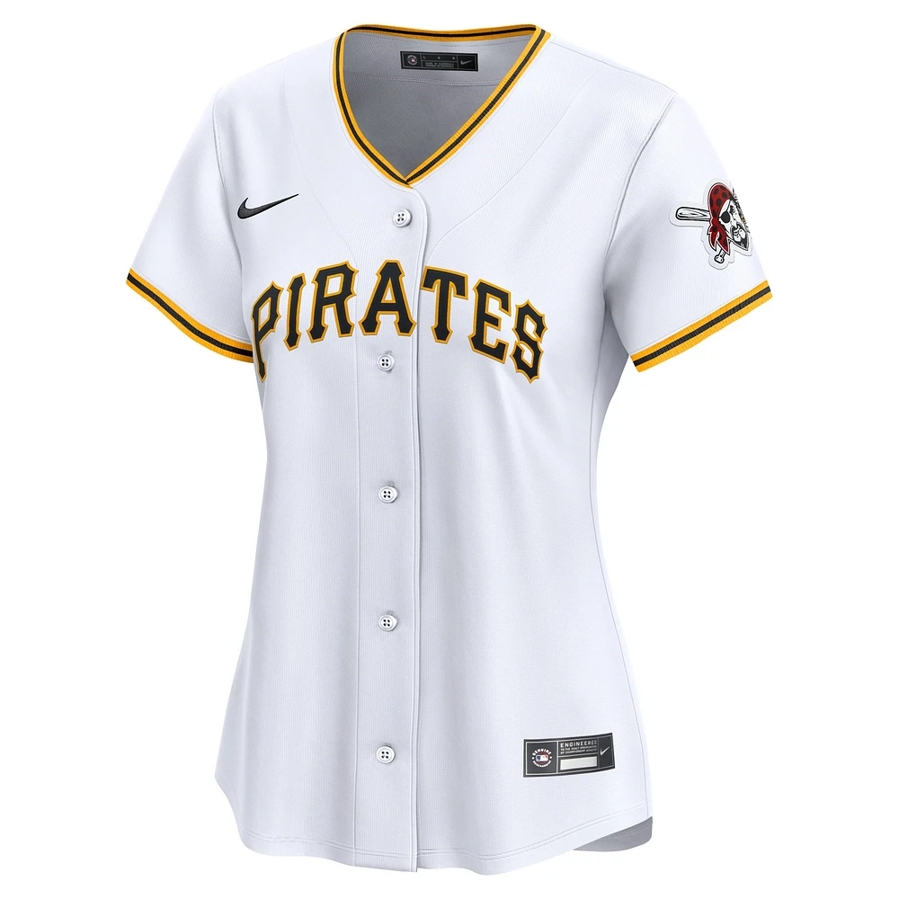 Maillot Nike blanc Pittsburgh Pirates 2024 Jackie Robinson Day Home Limited pour femme