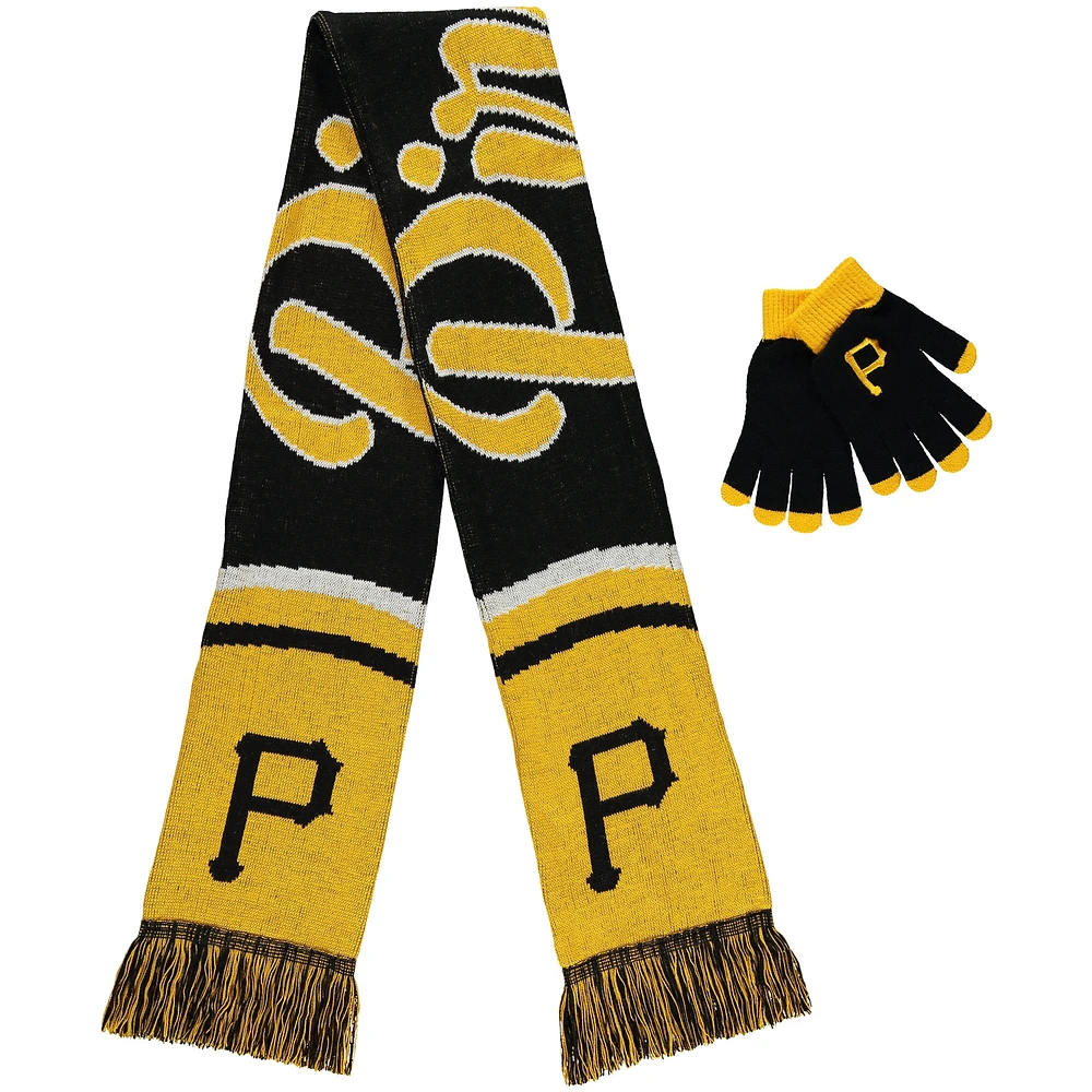 Ensemble gants et écharpe Pittsburgh Pirates pour femme