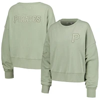 Women's Pro Standard Green Pittsburgh Pirates Neutral Oversized Boxy Cropped Pullover Sweatshirt