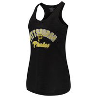 Women's Soft as a Grape Black Pittsburgh Pirates Multicount Racerback Tank Top