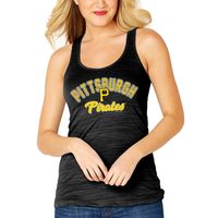 Women's Soft as a Grape Black Pittsburgh Pirates Multicount Racerback Tank Top