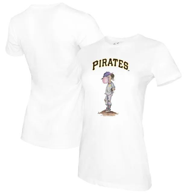 Youth White/Black Pittsburgh Pirates Pinstripe Raglan V-Neck T-Shirt