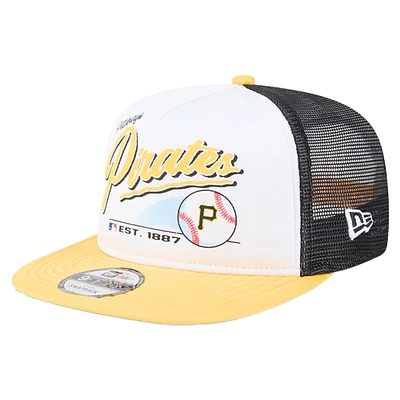 Youth New Era  White Pittsburgh Pirates Retro 9FIFTY Snapback Hat