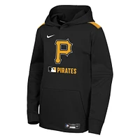 Youth Nike  Black Pittsburgh Pirates Authentic Collection Performance Pullover Hoodie