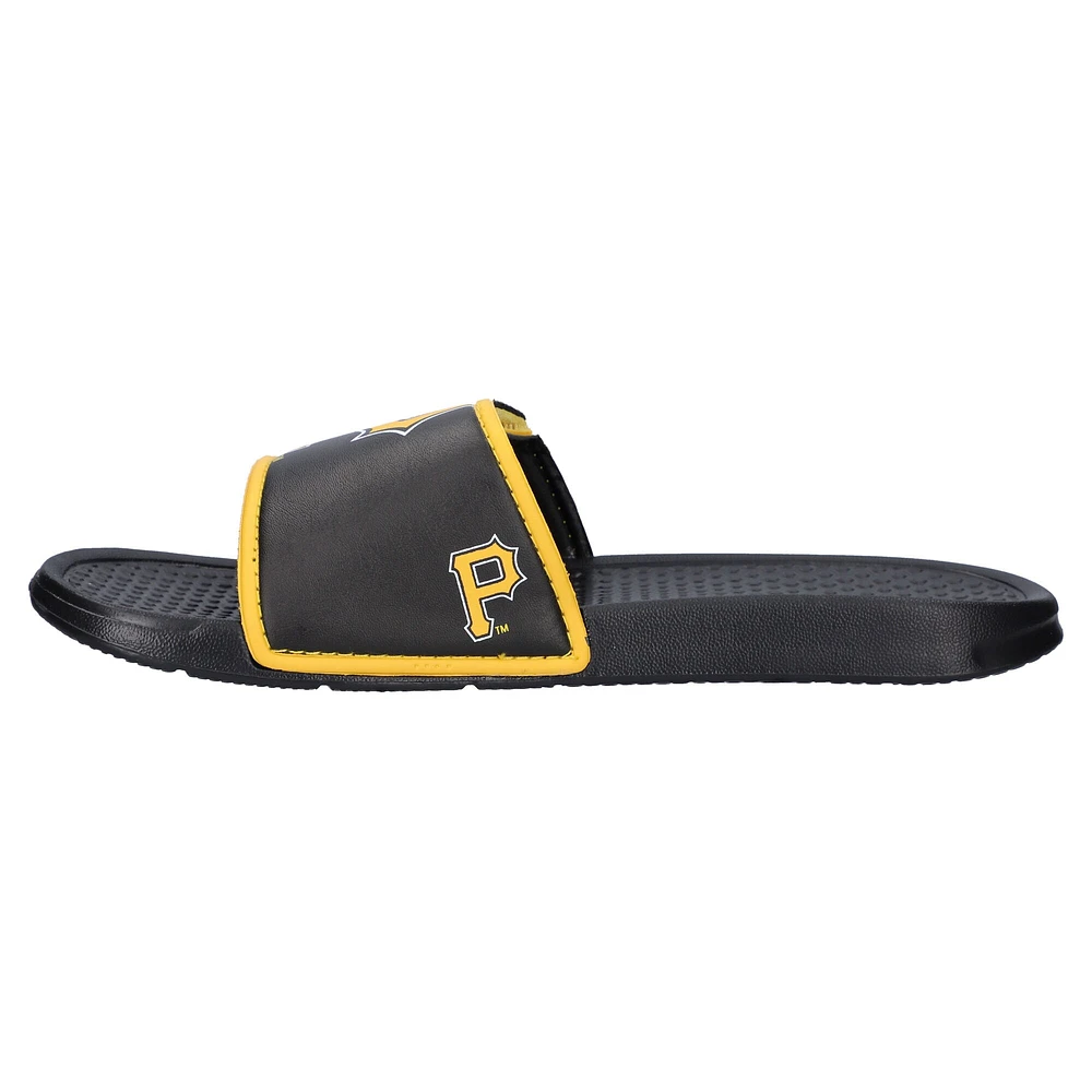 FOCO Pittsburgh Pirates Colorblock Big Logo Legacy Sandales à enfiler pour jeune