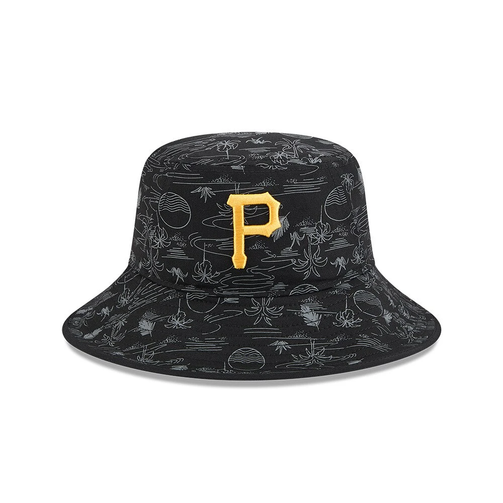 Youth New Era  Black Pittsburgh Pirates 2025 Spring Training All Over Print Bucket Hat