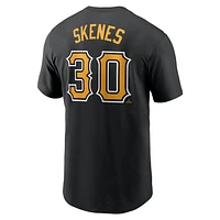 T-shirt Nike Paul Skenes pour jeunes avec nom et numéro des Pirates de Pittsburgh, noir