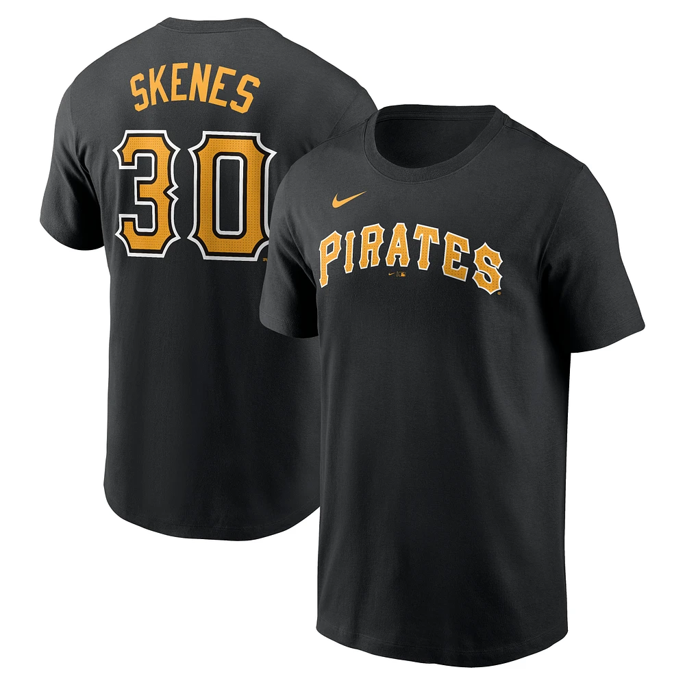 Youth Nike Paul Skenes Black Pittsburgh Pirates Name & Number T-Shirt