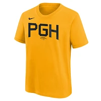 Youth Nike Paul Skenes Gold Pittsburgh Pirates Fuse City Connect Name & Number T-Shirt