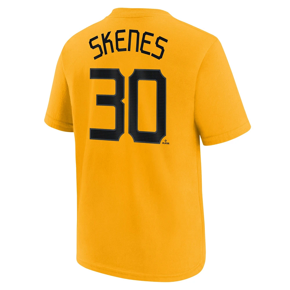 Youth Nike Paul Skenes Gold Pittsburgh Pirates Fuse City Connect Name & Number T-Shirt