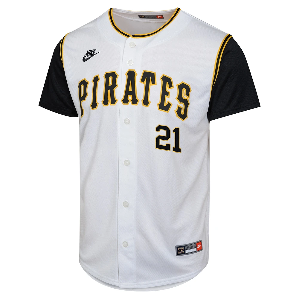 Maillot de joueur Nike Roberto Clemente blanc Pittsburgh Pirates Cooperstown Collection Limited pour jeune