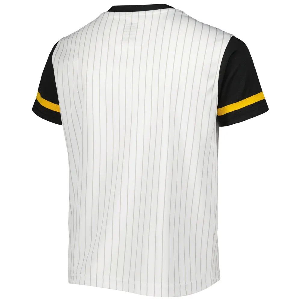 Youth Pittsburgh Pirates White/Black V-Neck T-Shirt