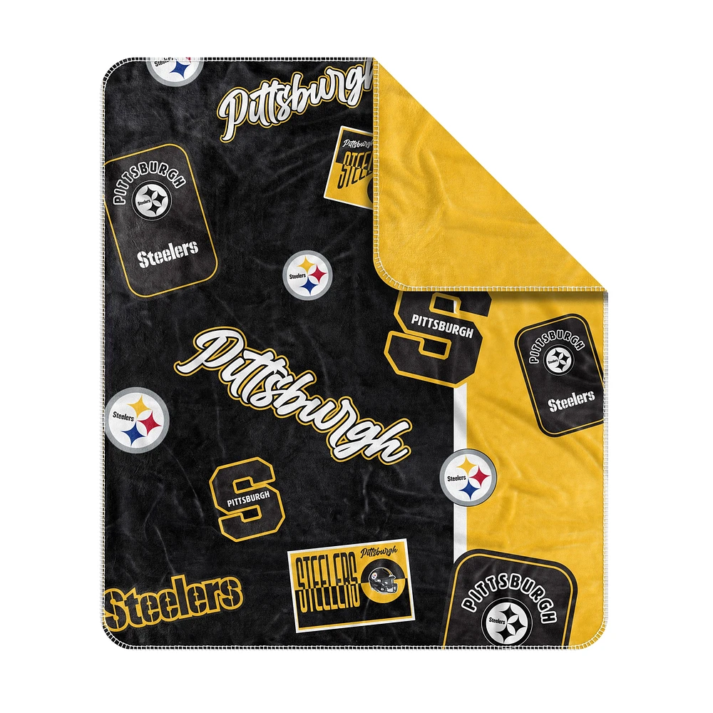 Couverture Dream Weave 50" x 60" des Steelers de Pittsburgh