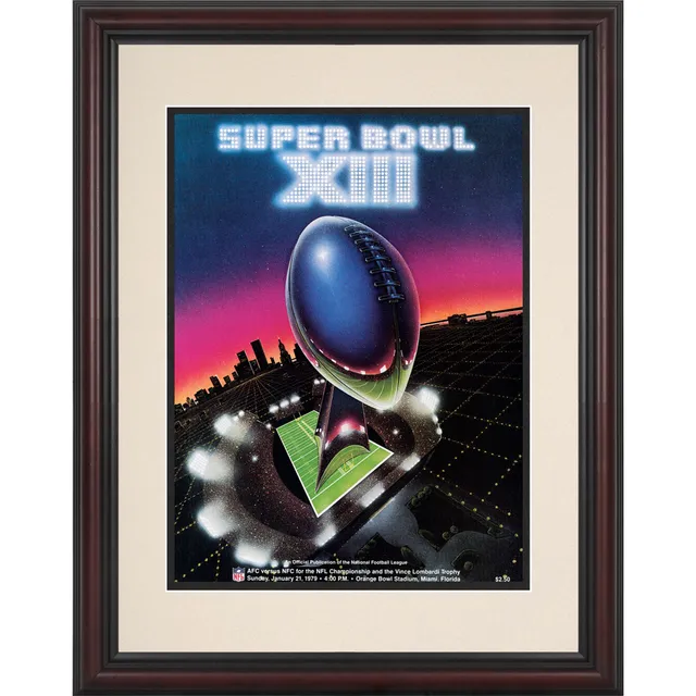 1977 Raiders vs. Vikings Framed 8.5 x 11 Super Bowl XI Replica Program