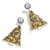 BaubleBar Pittsburgh Steelers Christmas Tree Dangling Earrings