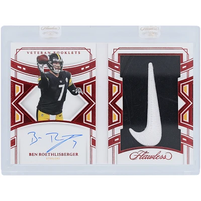 Ben Roethlisberger Pittsburgh Steelers Autographed 2022 Panini Flawless Nike Swoosh Relic #VB-BR #1/2 Card