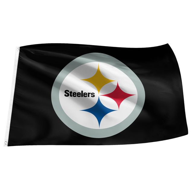 Drapeau noir des Steelers de Pittsburgh, 3 pi x 5 pi