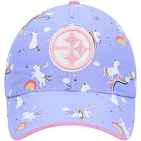 Girls Preschool '47 Purple Pittsburgh Steelers Unicorn Clean Up Adjustable Hat