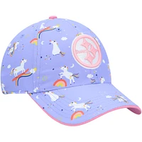 Girls Preschool '47 Purple Pittsburgh Steelers Unicorn Clean Up Adjustable Hat