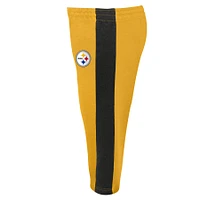 Infant Black/Gold Pittsburgh Steelers Little Kicker - Long Sleeve Bodysuit & Pants Set