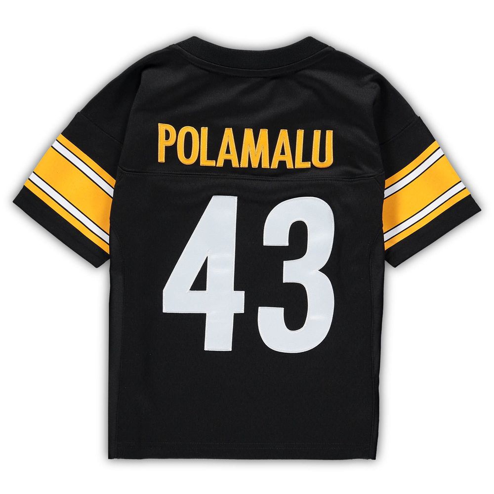 Infant Mitchell & Ness Troy Polamalu Black Pittsburgh Steelers 2005 Retired Legacy Jersey