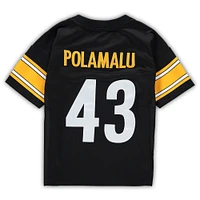 Maillot Mitchell & Ness Troy Polamalu noir Pittsburgh Steelers 2005 retraité Legacy pour bébé