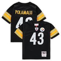 Maillot Mitchell & Ness Troy Polamalu noir Pittsburgh Steelers 2005 retraité Legacy pour bébé