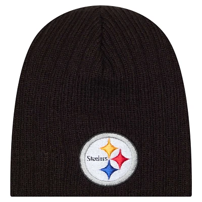 Mini bonnet tricoté noir Pittsburgh Steelers pour bébé de New Era