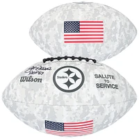 Joe Greene Pittsburgh Steelers Autographed 2024 Salute To Service Wilson Football with "HOF 87" Inscription