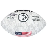 Joe Greene Pittsburgh Steelers Autographed 2024 Salute To Service Wilson Football with "HOF 87" Inscription