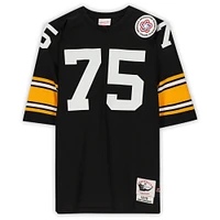 Joe Greene Pittsburgh Steelers Autographed Mitchell & Ness Black Authentic Jersey with "HOF 87" Inscription