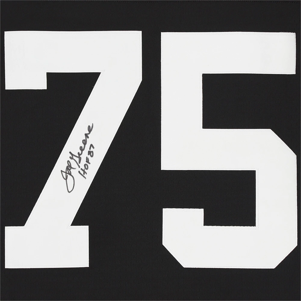 Joe Greene Pittsburgh Steelers Autographed Mitchell & Ness Black Replica Jersey with "HOF 87" Inscription