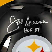 Joe Greene Pittsburgh Steelers Autographed Riddell Speed Authentic Helmet with "HOF 87" Inscription