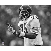 Joe Greene Pittsburgh Steelers Unsigned Super Bowl IX Black and White Photograph