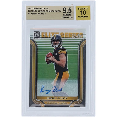 Carte de recrue authentifiée 9,5/10 Panini Donruss Optic Elite Series 2022 autographiée par Kenny Pickett des Steelers de Pittsburgh