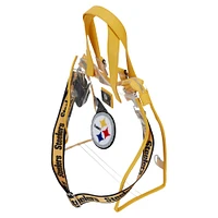 Sac à dos et fourre-tout convertible transparent des Pittsburgh Steelers de Loungefly