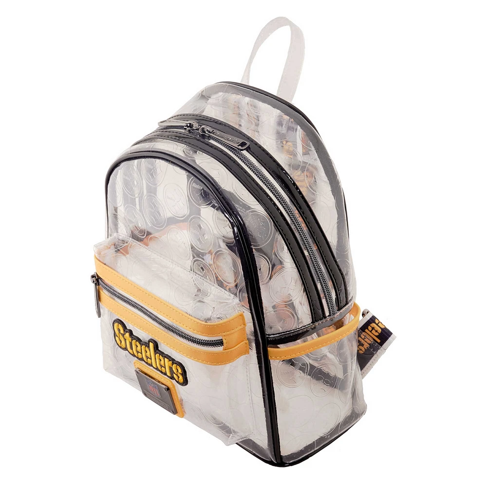 Loungefly Pittsburgh Steelers Clear Mini Backpack