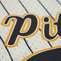 Chemise boutonnée en maille à logo vintage Final Seconds des Pittsburgh Steelers de Mitchell & Ness pour homme, couleur crème