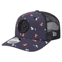 Men's New Era  Navy/Black Pittsburgh Steelers Adventure Drinks Pattern 9SEVENTY Stretch-Snap Hat