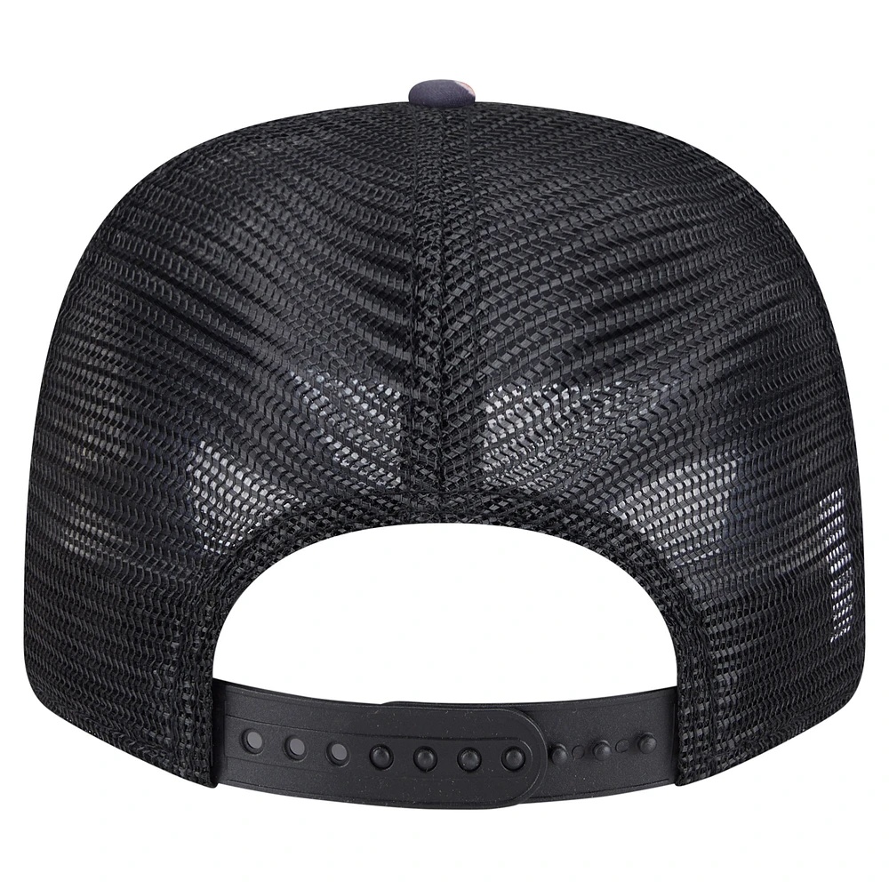 Men's New Era  Navy/Black Pittsburgh Steelers Adventure Drinks Pattern 9SEVENTY Stretch-Snap Hat