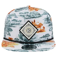Men's New Era  White Pittsburgh Steelers Adventure Golfer Snapback Hat